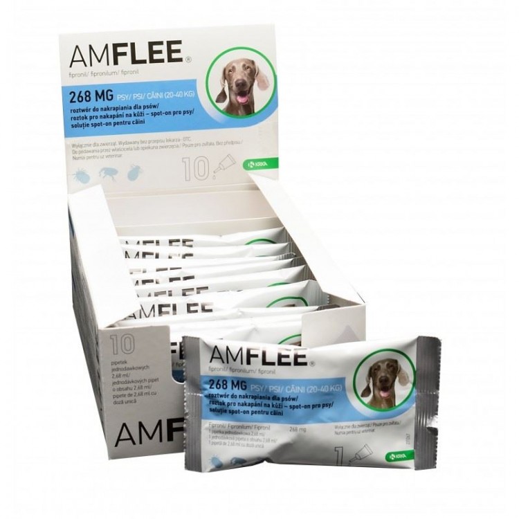 AMFLEE DOG L (20-40 KG) X 10 pip